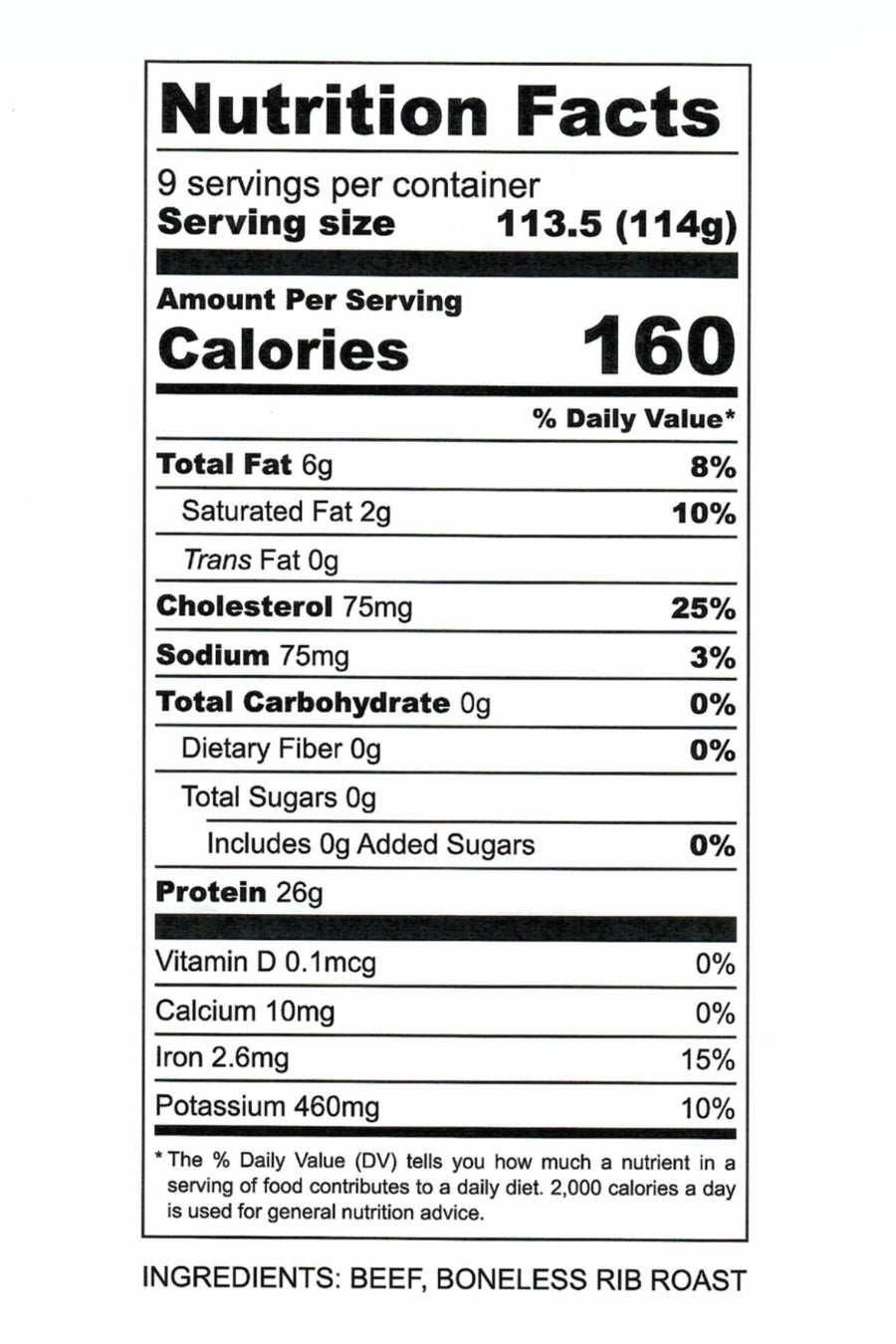 Prime Rib Roast - USDA Prime Grade - Aged 28 Days